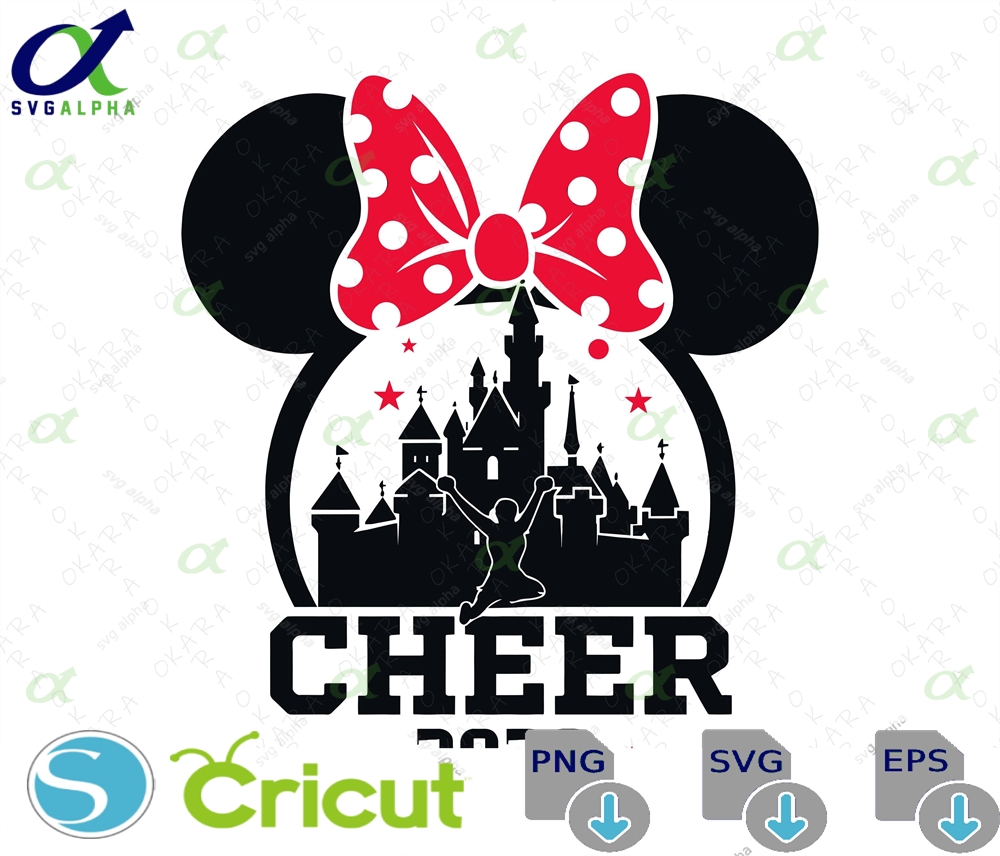 Cheer Svg 2026 Mouse Ears Bow Castle Png Blue Bow Including Cheerleading Nationals Shirt Design Team Spirit Competition Clipart